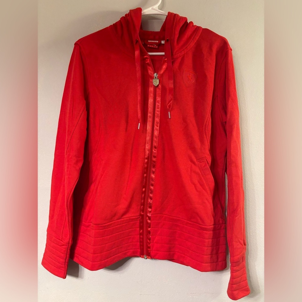 Women’s Red Zip-Up Hoodie Jacket